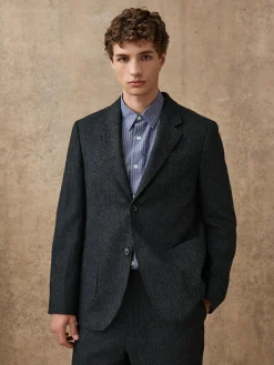 Next Relaxed Fit Wool Blend Suit Jacket^ Blazers & Formal Jackets|Grey Suits