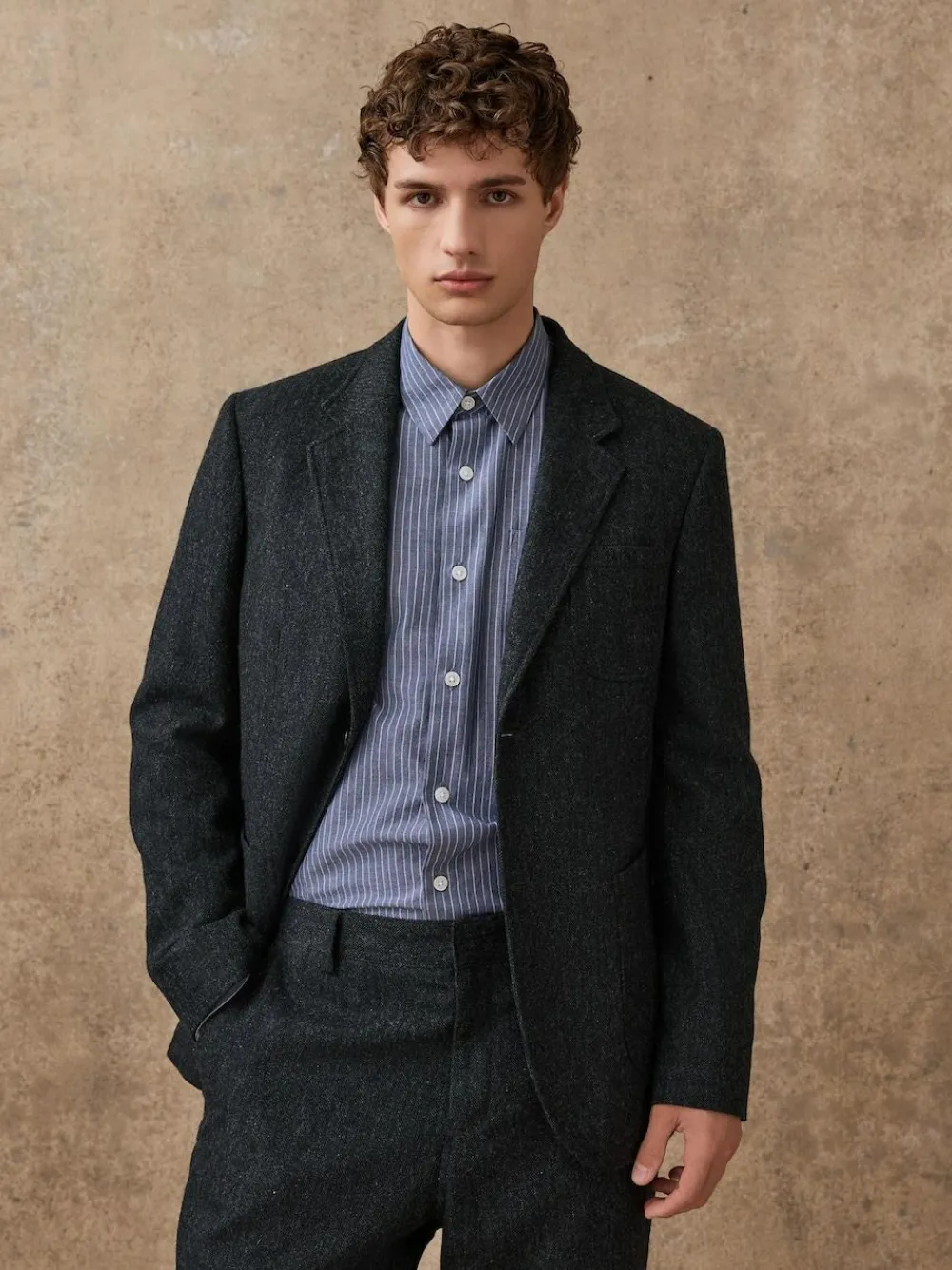 Next Relaxed Fit Wool Blend Suit Jacket^ Blazers & Formal Jackets|Grey Suits