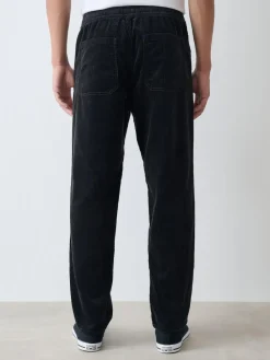 Hot Next Relaxed Tapered Fit Corduroy Joggers Charcoal Grey