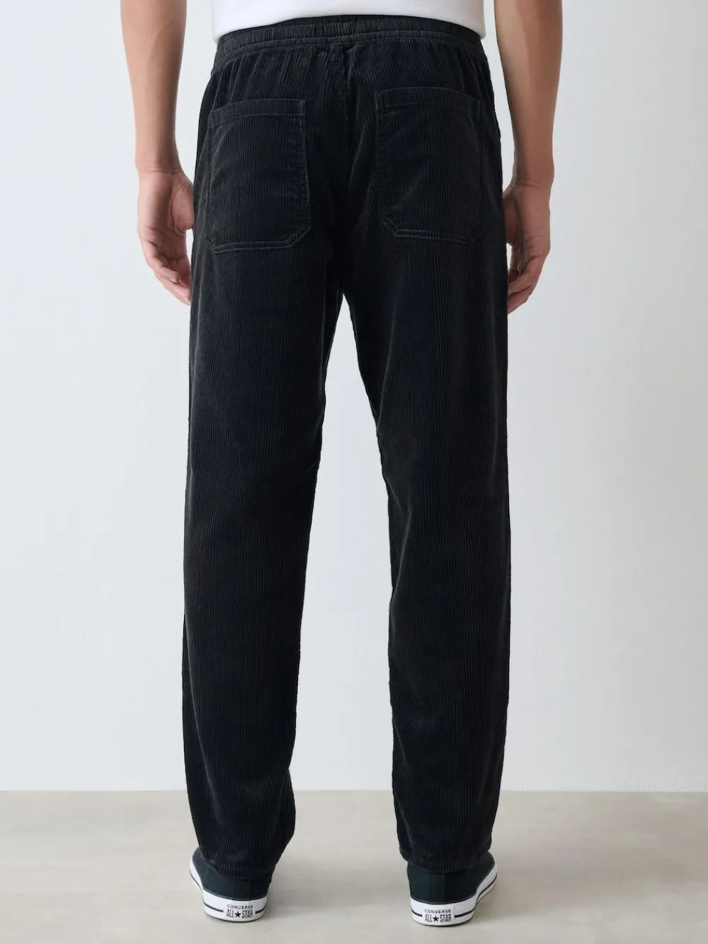 Hot Next Relaxed Tapered Fit Corduroy Joggers Charcoal Grey