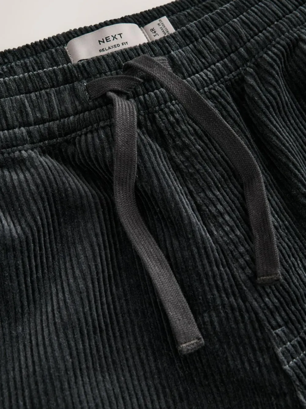 Hot Next Relaxed Tapered Fit Corduroy Joggers Charcoal Grey