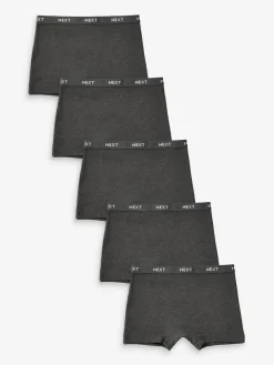 Next Charcoal Grey Short Briefs 5 Pack (2-16yrs)^ Underwear