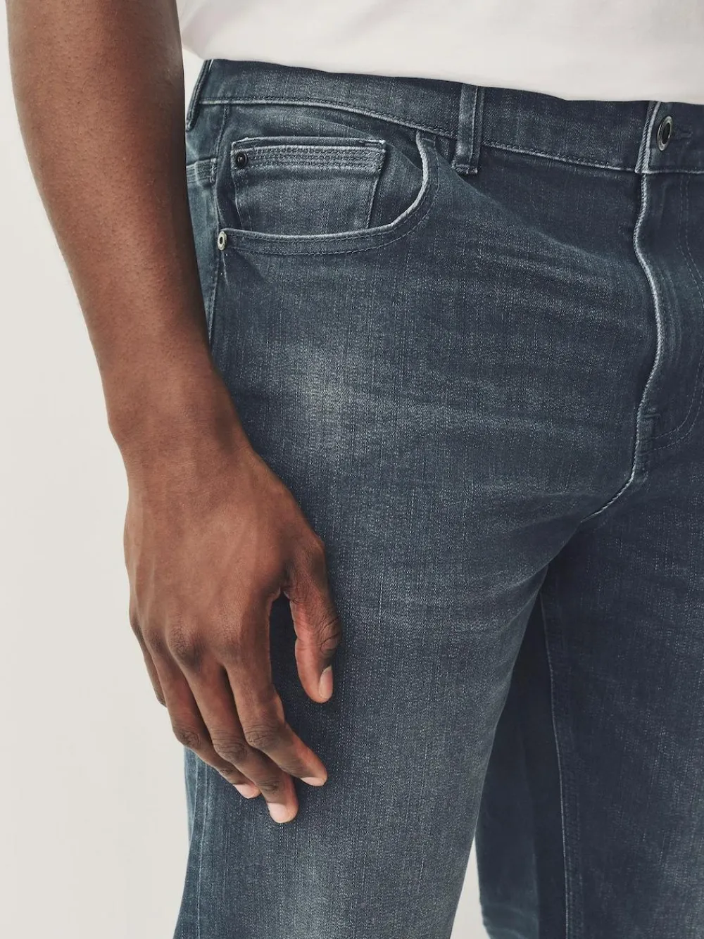 Next Charcoal Grey Slim Fit Authentic Stretch Denim Jeans^ Jeans|Jeans