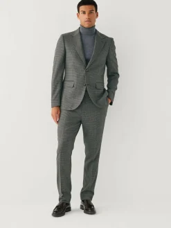Next Charcoal Grey Slim Fit Puppytooth Wool Blend Suit Jacket^ Grey Suits|Blue Suits