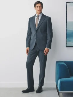 Outlet Next Slim Fit Slim Fit Motion Flex Wool Blend Suit Jacket Charcoal Grey