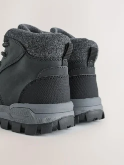 Hot Next Standard Fit (F) Thinsulate Lined Walking Boots Charcoal Grey