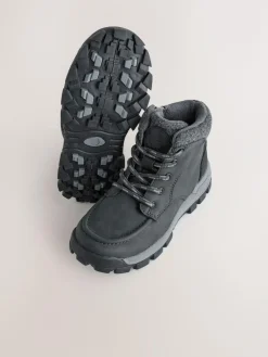 Hot Next Standard Fit (F) Thinsulate Lined Walking Boots Charcoal Grey
