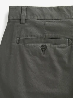 Next Charcoal Grey Straight Fit Stretch Chinos Shorts^ Shorts