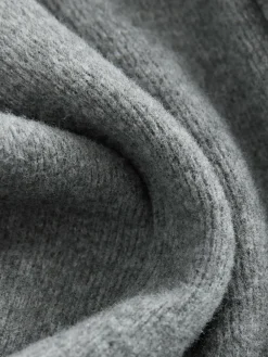 Discount Next Charcoal Grey Supersoft Cosy Rib Wide Leg Knitted Trousers