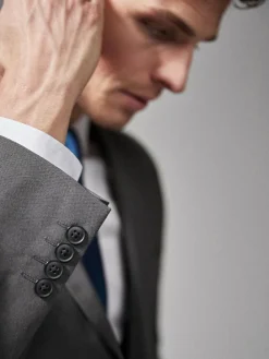 Next Tailored Fit Two Button Suit Jacket^ Grey Suits