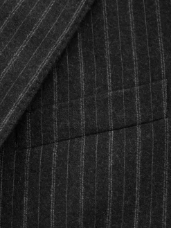 Discount Next Charcoal Grey Tailored Fit Tailored Fit Signature Empire Mills 100% British Wool Stripe Suit Jacket