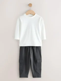 Outlet Next Charcoal Grey T-Shirt And Joggers 3 Piece Set (3mths-7yrs)