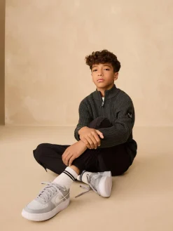 Next Utility Zip Neck Knitted Jumper (3-16yrs)^BOY Knitwear & Sweaters|Knitwear