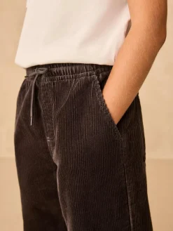 Next Wide Fit Corduroy Pull On Trousers (3-16yrs) Charcoal Grey