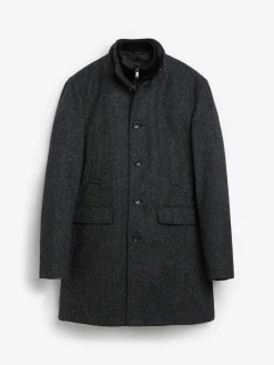 Next Wool Blend Mock Gilet Herringbone Padded Coat^ Coats & Jackets|Coats & Jackets