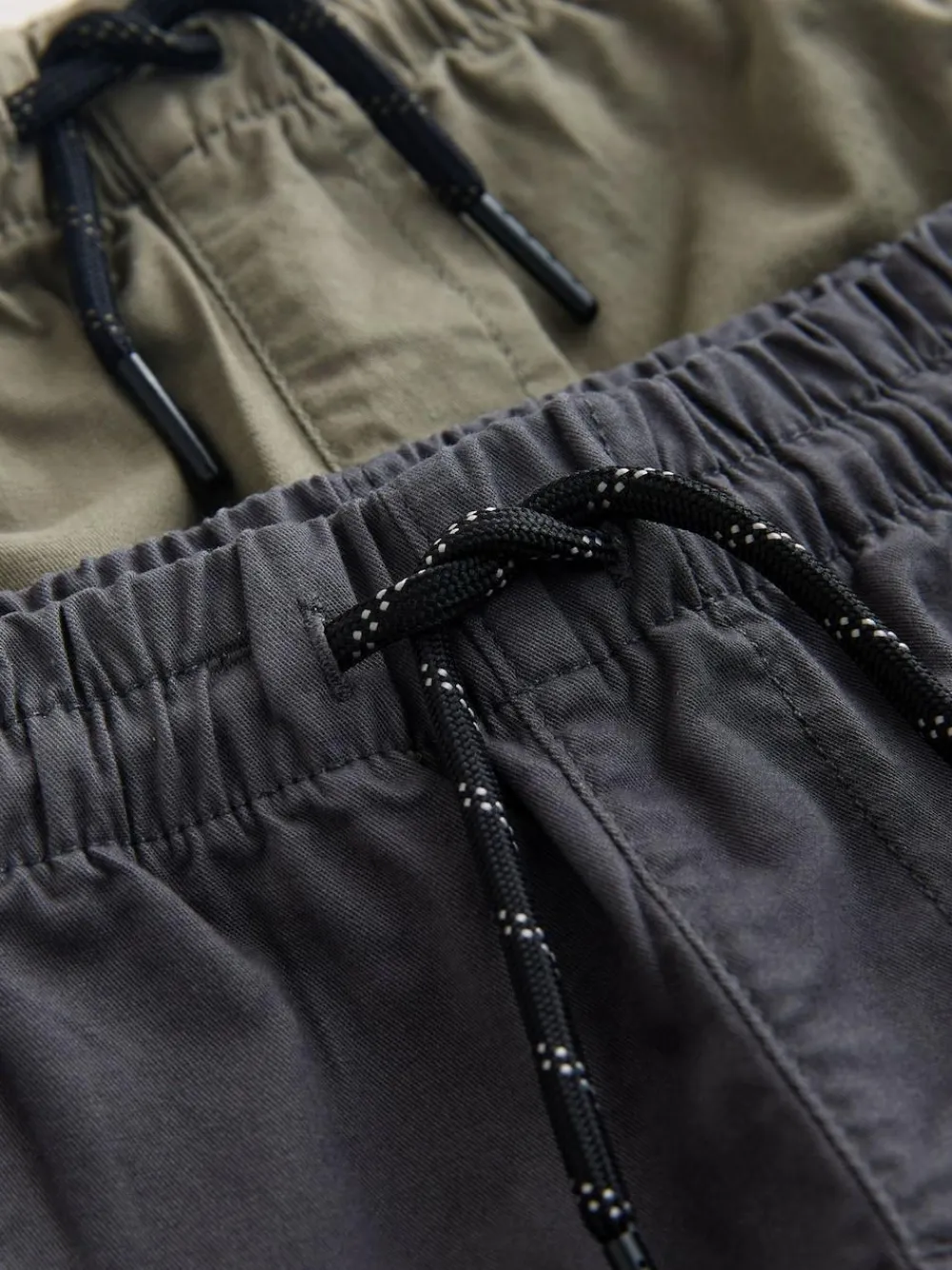 Discount Next Cargo Shorts 2 Pack (3-16yrs) Charcoal Grey/Khaki