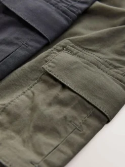 Discount Next Cargo Shorts 2 Pack (3-16yrs) Charcoal Grey/Khaki