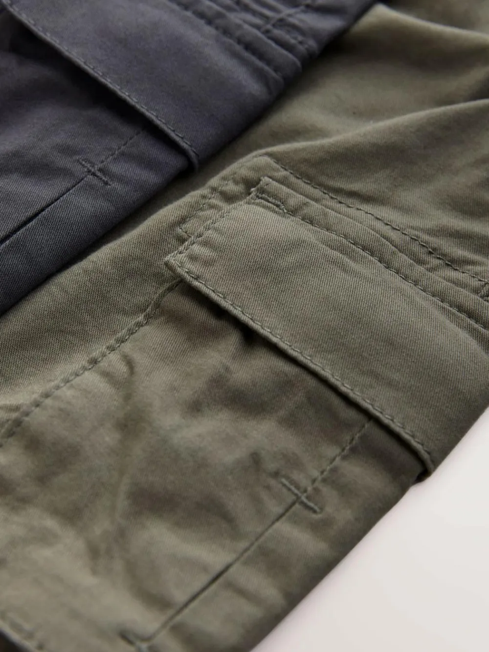 Discount Next Cargo Shorts 2 Pack (3-16yrs) Charcoal Grey/Khaki