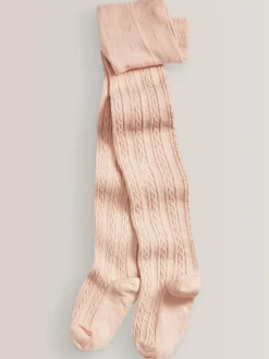 Next Regular Length Cotton Rich Cable Tights 3 Pack^ Socks & Tights|Socks & Tights
