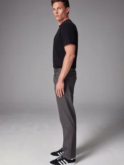 Hot Next Charcoal Single Straight Fit Classic Stretch Jeans