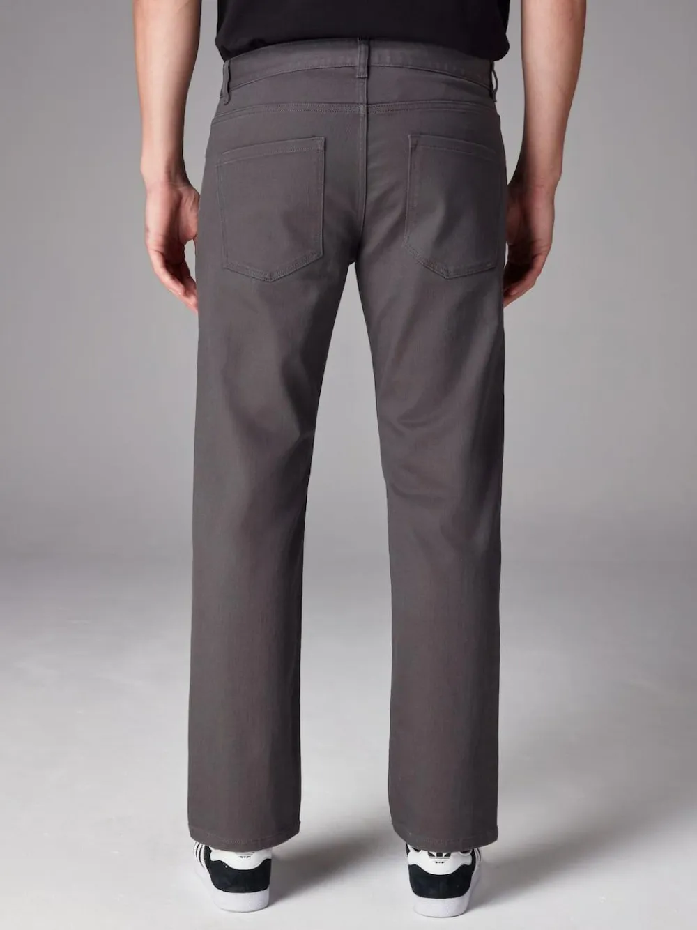 Hot Next Charcoal Single Straight Fit Classic Stretch Jeans