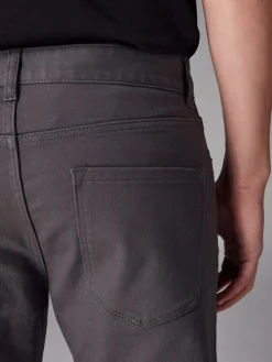 Hot Next Charcoal Single Straight Fit Classic Stretch Jeans