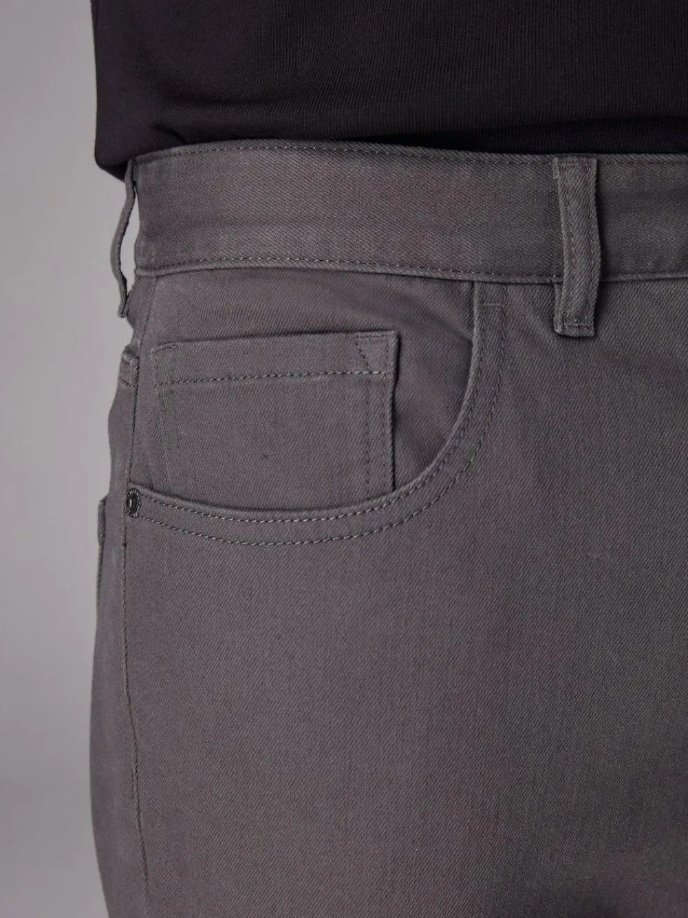 Hot Next Charcoal Single Straight Fit Classic Stretch Jeans