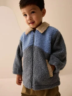 Next Borg Fleece Shacket (3mths-7yrs)^BOY Sweatshirts & Hoodies|Baby Winter Clothing