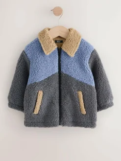 Next Borg Fleece Shacket (3mths-7yrs)^BOY Sweatshirts & Hoodies|Baby Winter Clothing