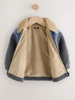 Next Borg Fleece Shacket (3mths-7yrs)^BOY Sweatshirts & Hoodies|Baby Winter Clothing