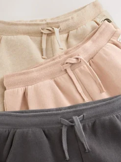 Hot Next 3 Pack Joggers Set (3mths-7yrs) Charcoal/Cream/Tan