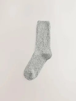Best Next Fluffy Socks 2 Pack Charcoal/Light Grey