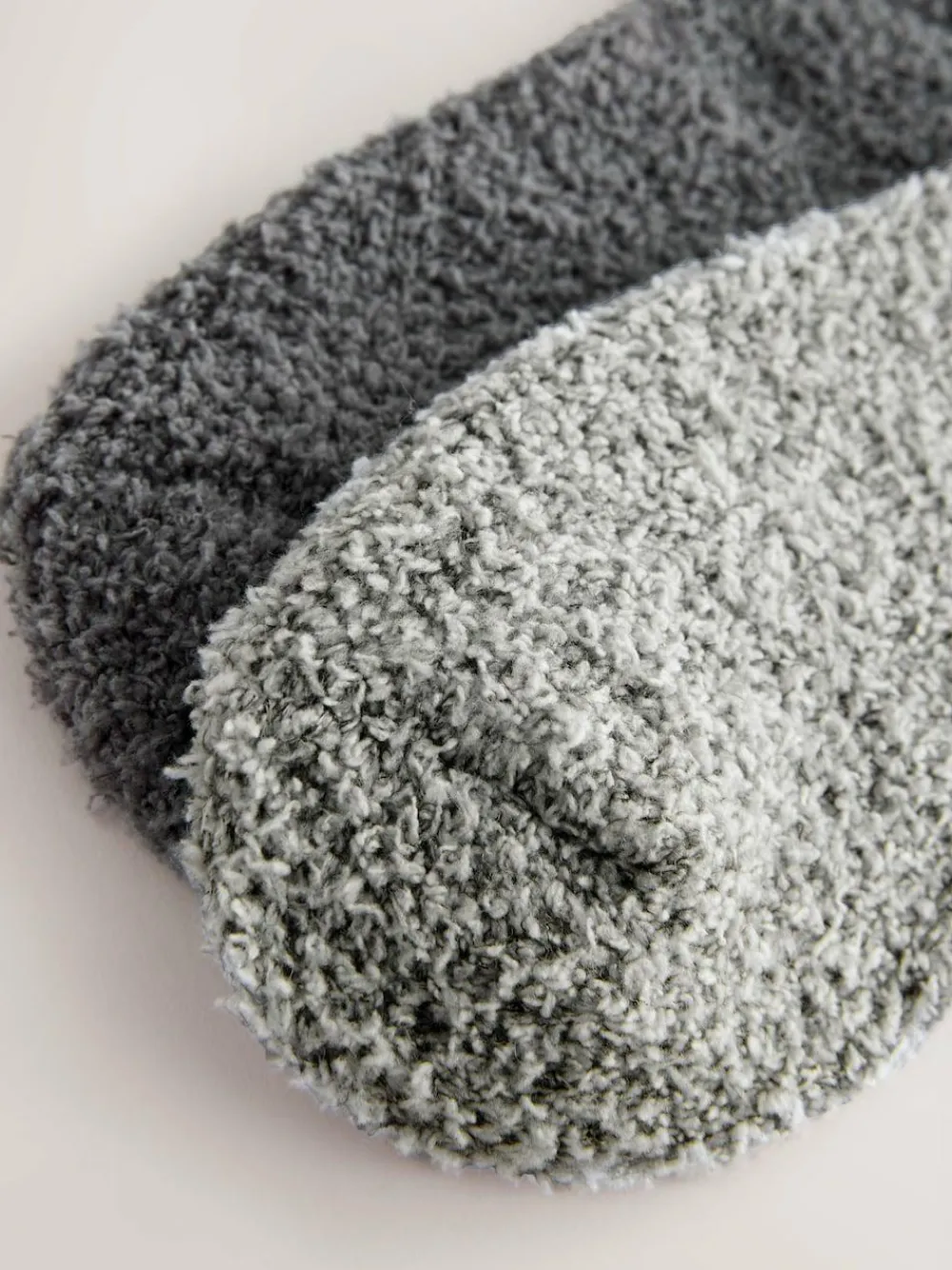 Best Next Fluffy Socks 2 Pack Charcoal/Light Grey