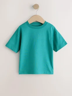 Next Charcoal/White/Blue/Orange/Green Short Sleeve T-Shirts 5 Pack (3mths-7yrs)^BOY Tops|T-Shirts