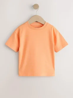 Next Charcoal/White/Blue/Orange/Green Short Sleeve T-Shirts 5 Pack (3mths-7yrs)^BOY Tops|T-Shirts