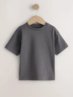 Next Charcoal/White/Blue/Orange/Green Short Sleeve T-Shirts 5 Pack (3mths-7yrs)^BOY Tops|T-Shirts