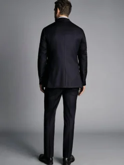 Hot Charles Tyrwhitt Black Slim Fit Italian Luxury Suit: Jacket