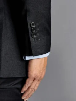 Hot Charles Tyrwhitt Black Slim Fit Italian Luxury Suit: Jacket