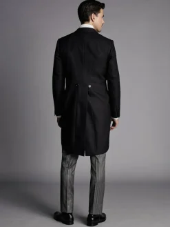 Charles Tyrwhitt Black Slim Fit Herringbone Morning Suit: Tailcoat^ Black Suits