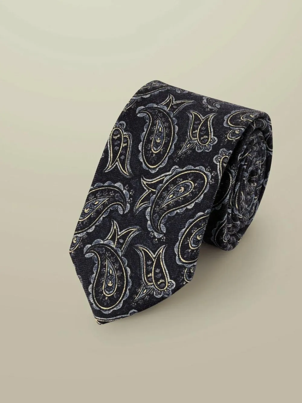 Charles Tyrwhitt Blue Paisley Wool Tie^ Ties & Pocket Squares