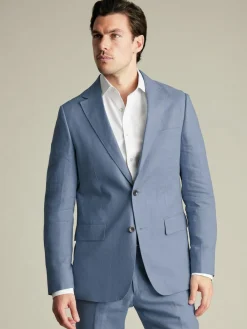 Charles Tyrwhitt Blue Slim Fit Slim Fit 100% Linen Jacket^ Blue Suits|Suits & Tuxedos