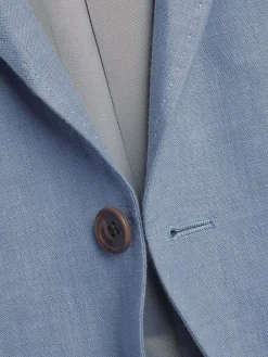 Charles Tyrwhitt Blue Slim Fit Slim Fit 100% Linen Jacket^ Blue Suits|Suits & Tuxedos