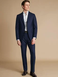 Online Charles Tyrwhitt Blue Slim Fit End on End Travel Suit: Jacket