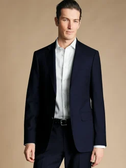 Charles Tyrwhitt Blue Slim Fit Italian Luxury Jacket^ Blue Suits|Suits & Tuxedos