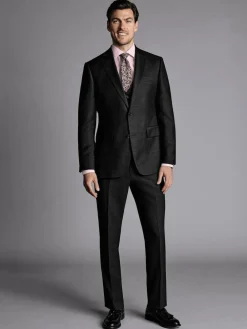 Charles Tyrwhitt Slim Fit Stretch Twill Suit: Jacket^ Suits & Tuxedos|Grey Suits