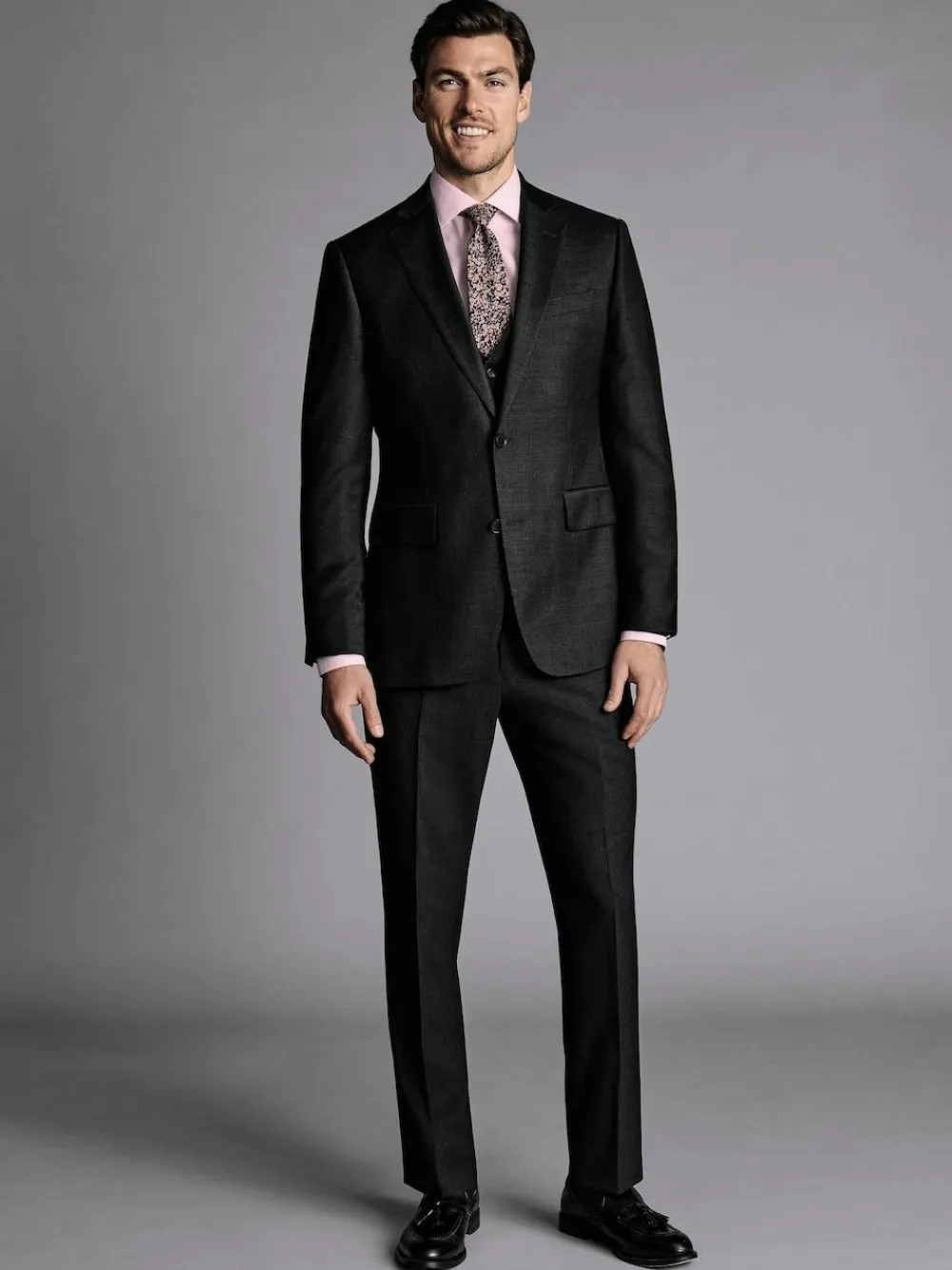 Charles Tyrwhitt Slim Fit Stretch Twill Suit: Jacket^ Suits & Tuxedos|Grey Suits