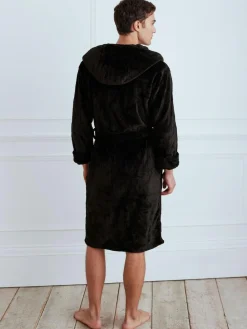 Chelsea Peers Fleece Dressing Gown Black