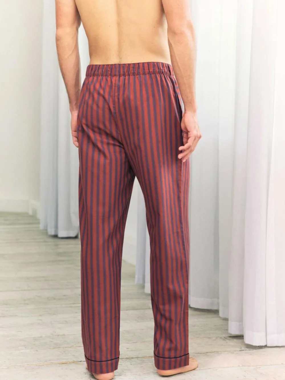 Chelsea Peers Blue Blurred Stripe Long Pyjama Bottoms^ Pyjamas