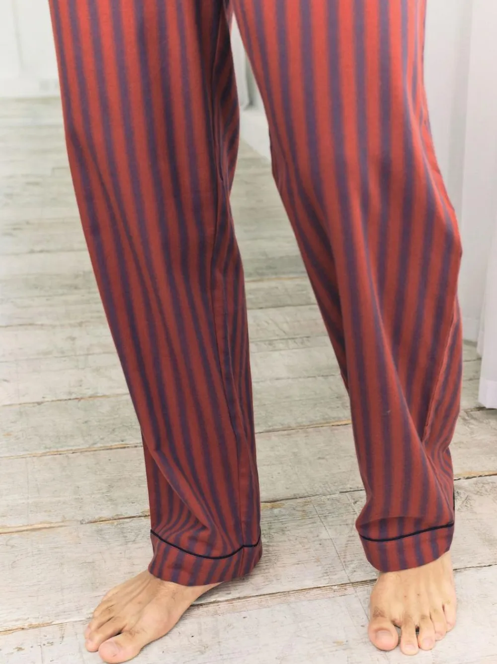 Chelsea Peers Blue Blurred Stripe Long Pyjama Bottoms^ Pyjamas