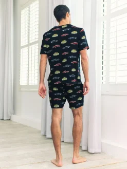 Chelsea Peers Blue Driving Leopards Print Short Pyjamas Set^ Pyjamas